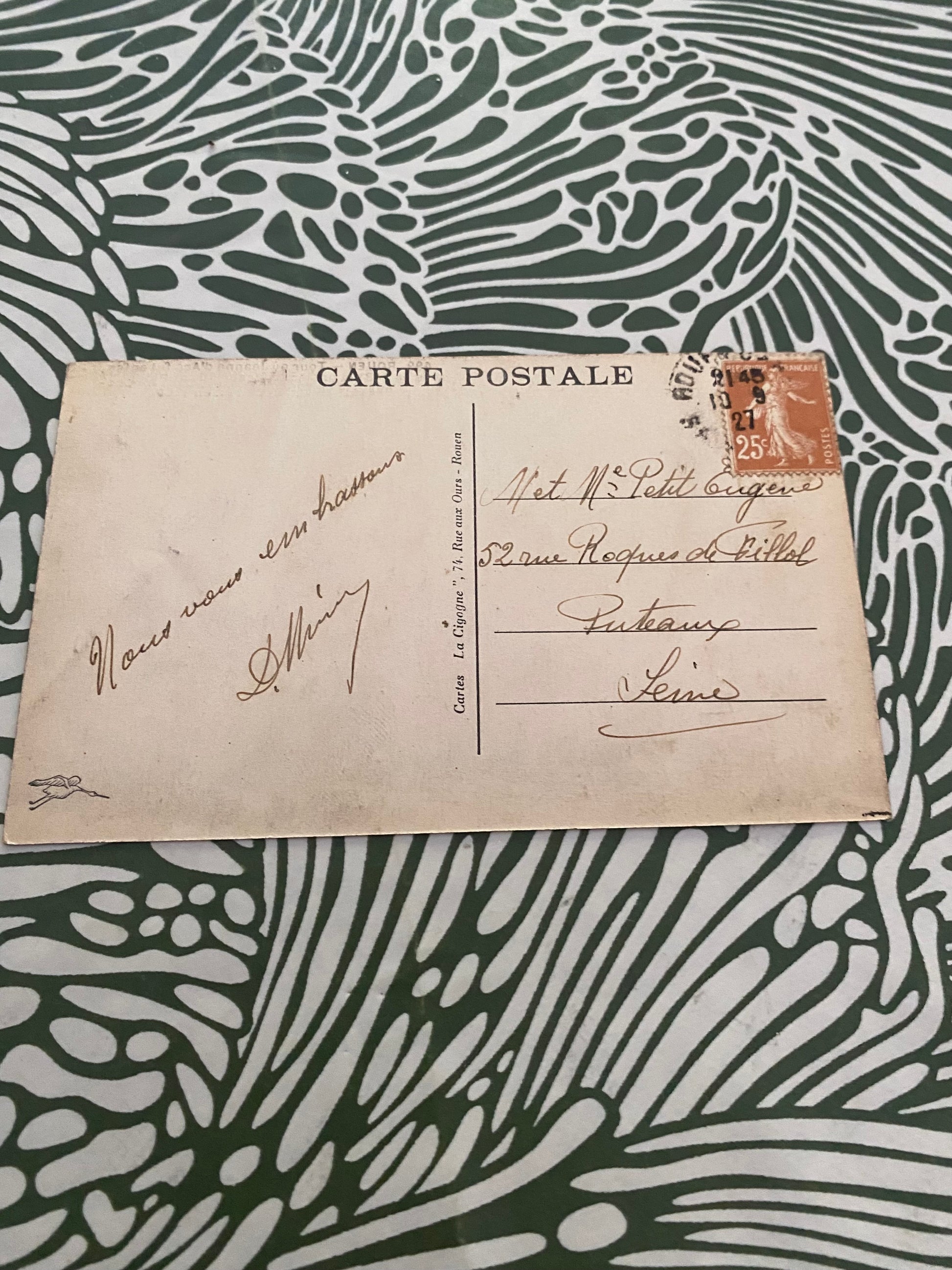 Carte postale ancienne. Rouen. Tour où Jeanne d’Arc fut enfermée en 1431. 1927