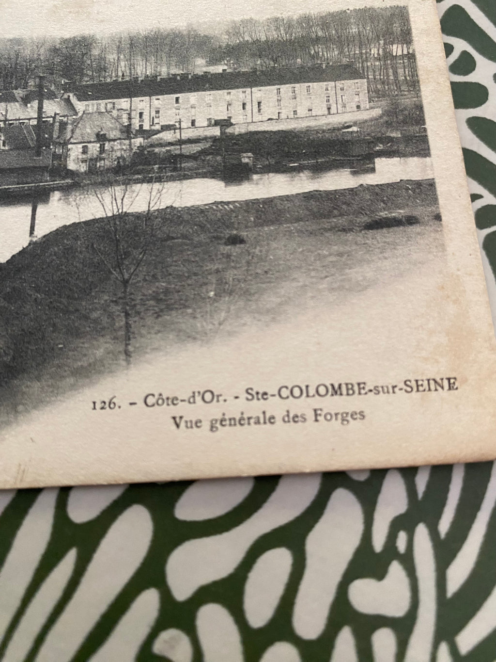 Carte postale ancienne Côte d’or. Sainte Colombe sur Seine. Vue générale des forges
