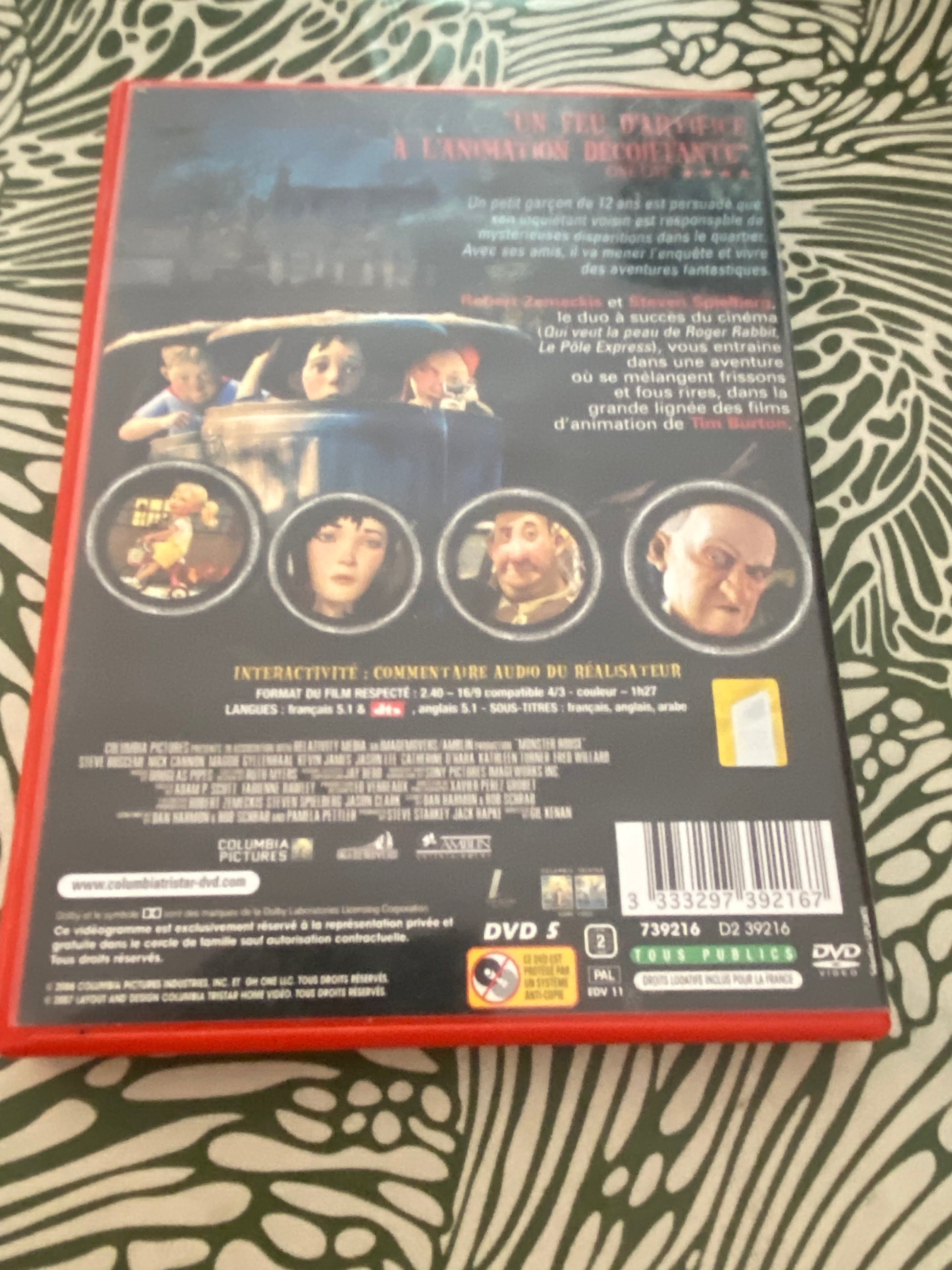 DVD dessin animé Monster House