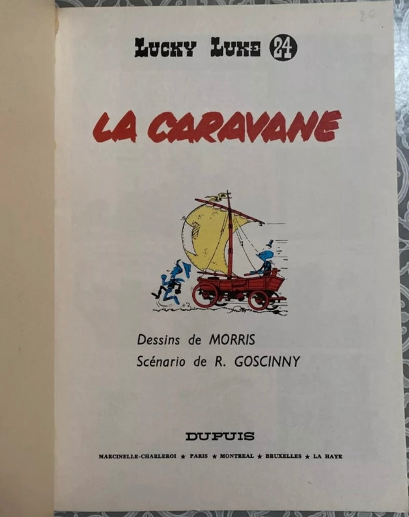 BD ancienne Lucky Luke. La caravane numéro 24. Dupuis. Total 1972. Bd souple