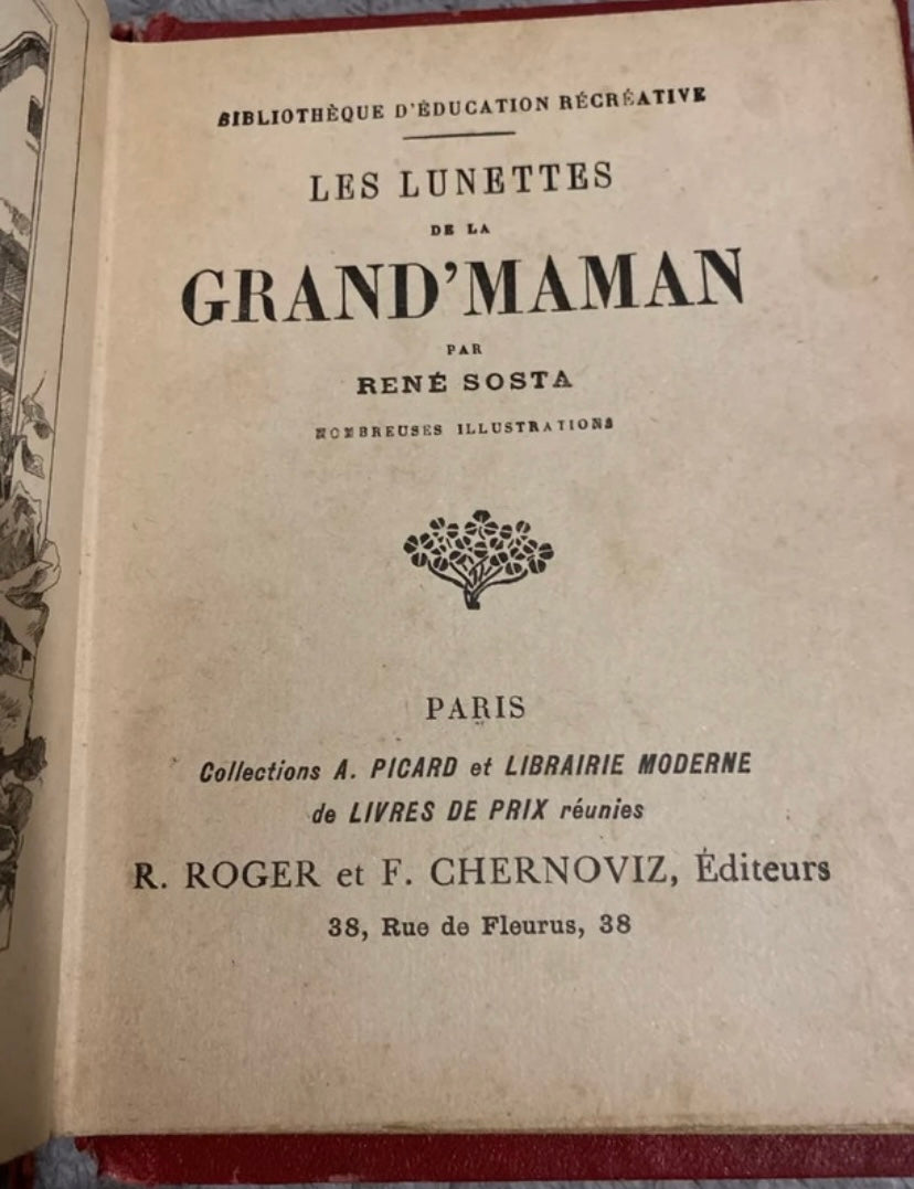 Livre ancien Lunette de la Grand Maman 1914.
