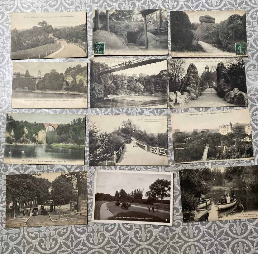 Cartes postales anciennes Paris Lot de 12 divers