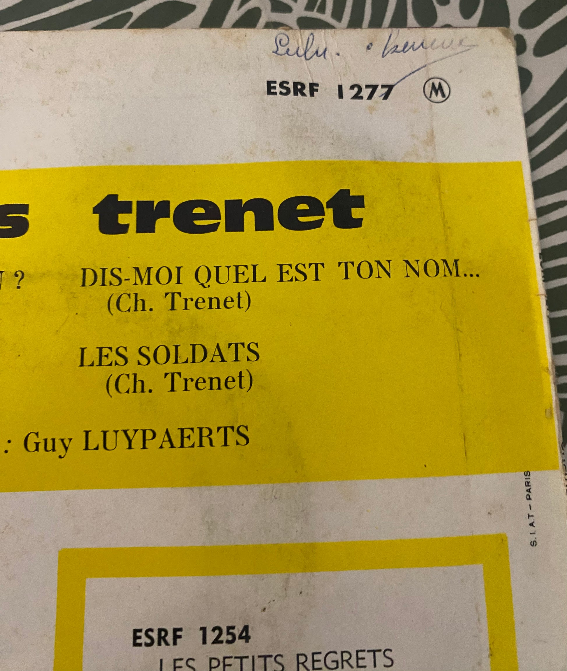 Disque vinyle 45 Tours Charles Trenet. Qu’est devenue la Madilon
