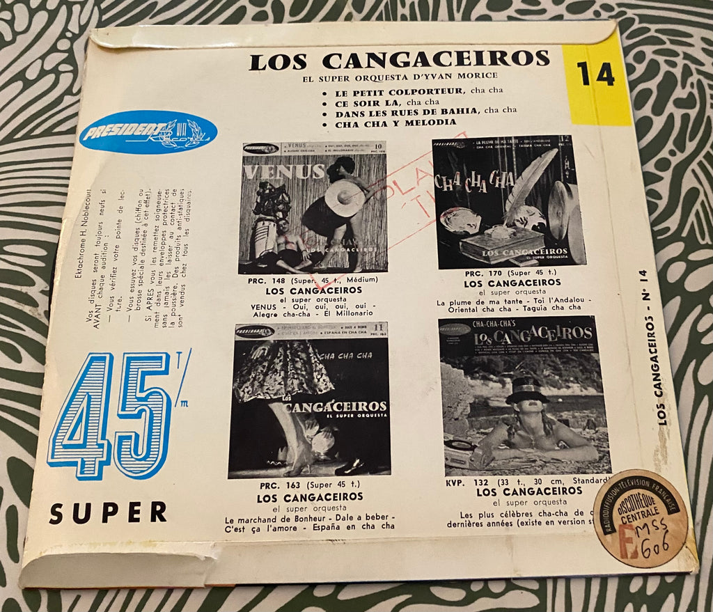 Disque vinyle 45 Tours Los Cangaceiros. Le petit colporteur