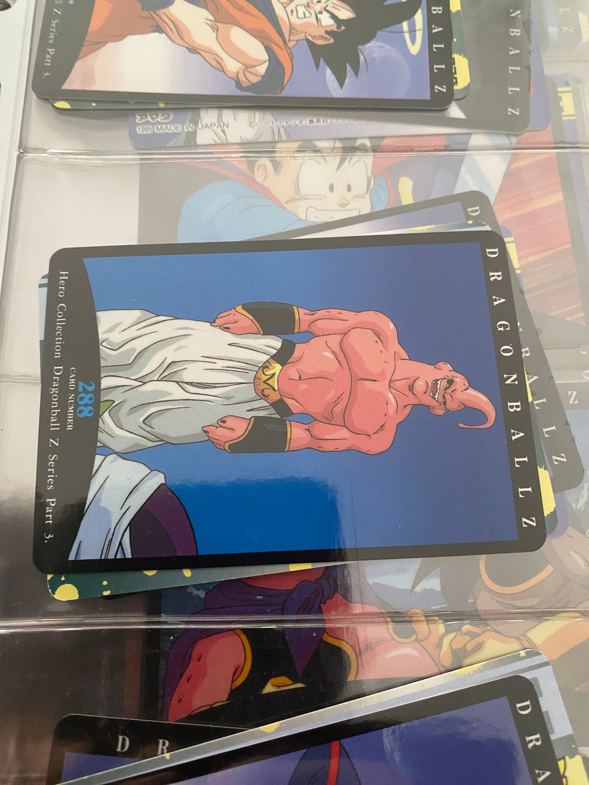 Dragon Ball Z part 3 cartes de collection numéro 287.288.289 Lot de 3