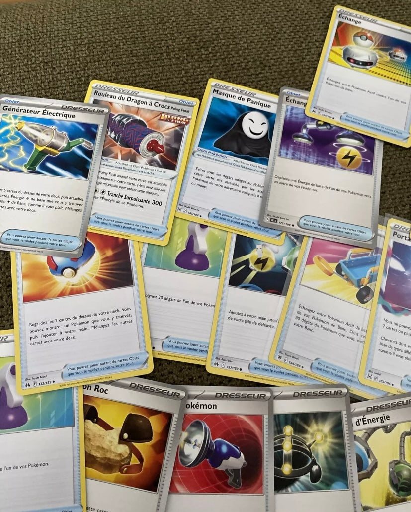Cartes de collection Pokémon Dresseur Lot de 76. Sorties des boosters