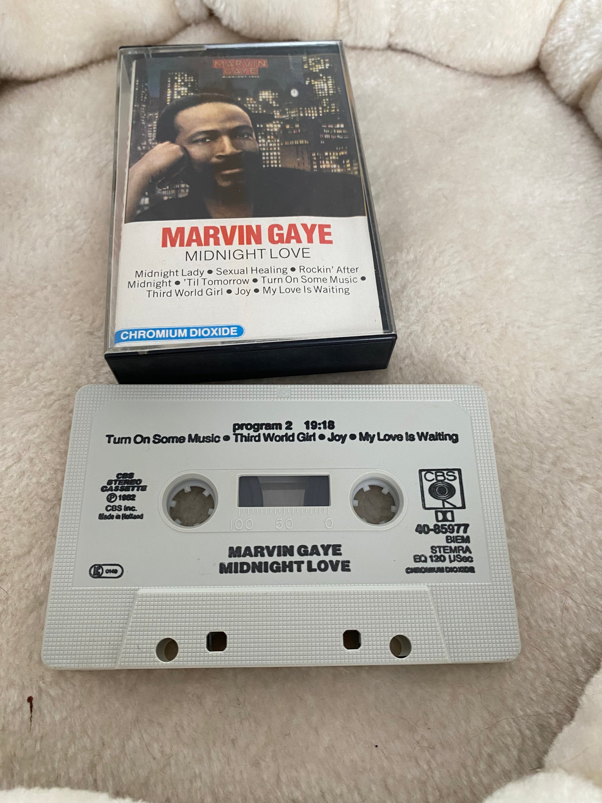 Cassette audio Marvin Gaye. Midnight love.