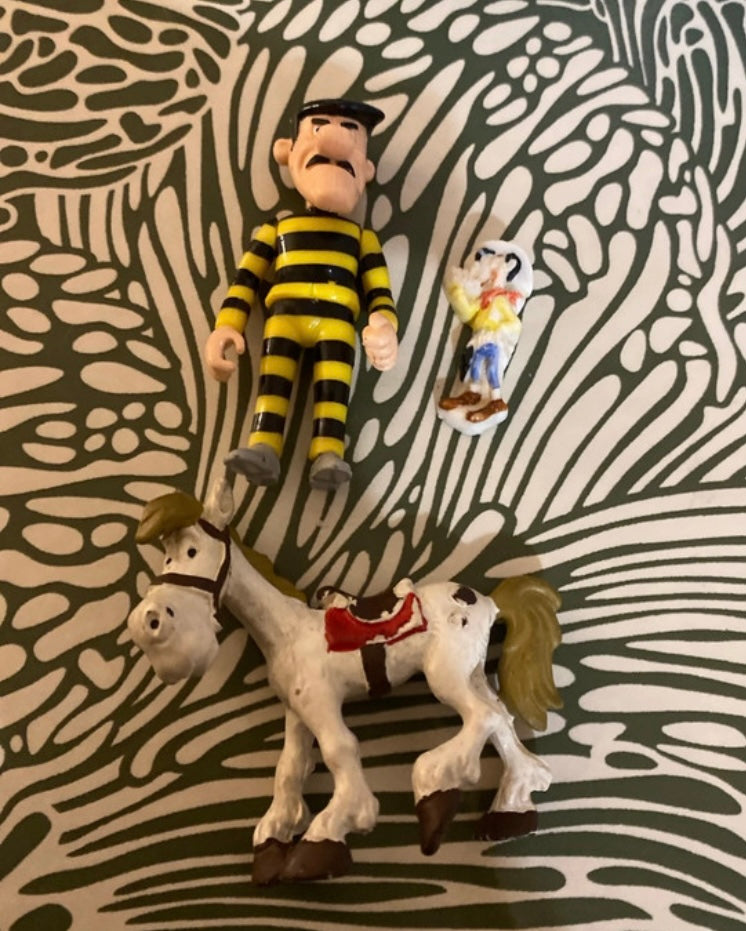 Figurines anciennes Lucky Luke Lot de 3.