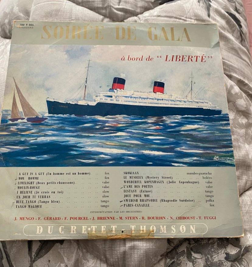 Disque vinyle 33 tours Soirée de Gala à bord du bateau Liberté