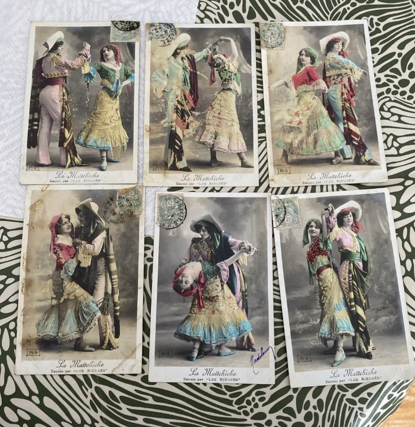 Cartes postales anciennes La Mattchiche Édition M. G. Lot de 6