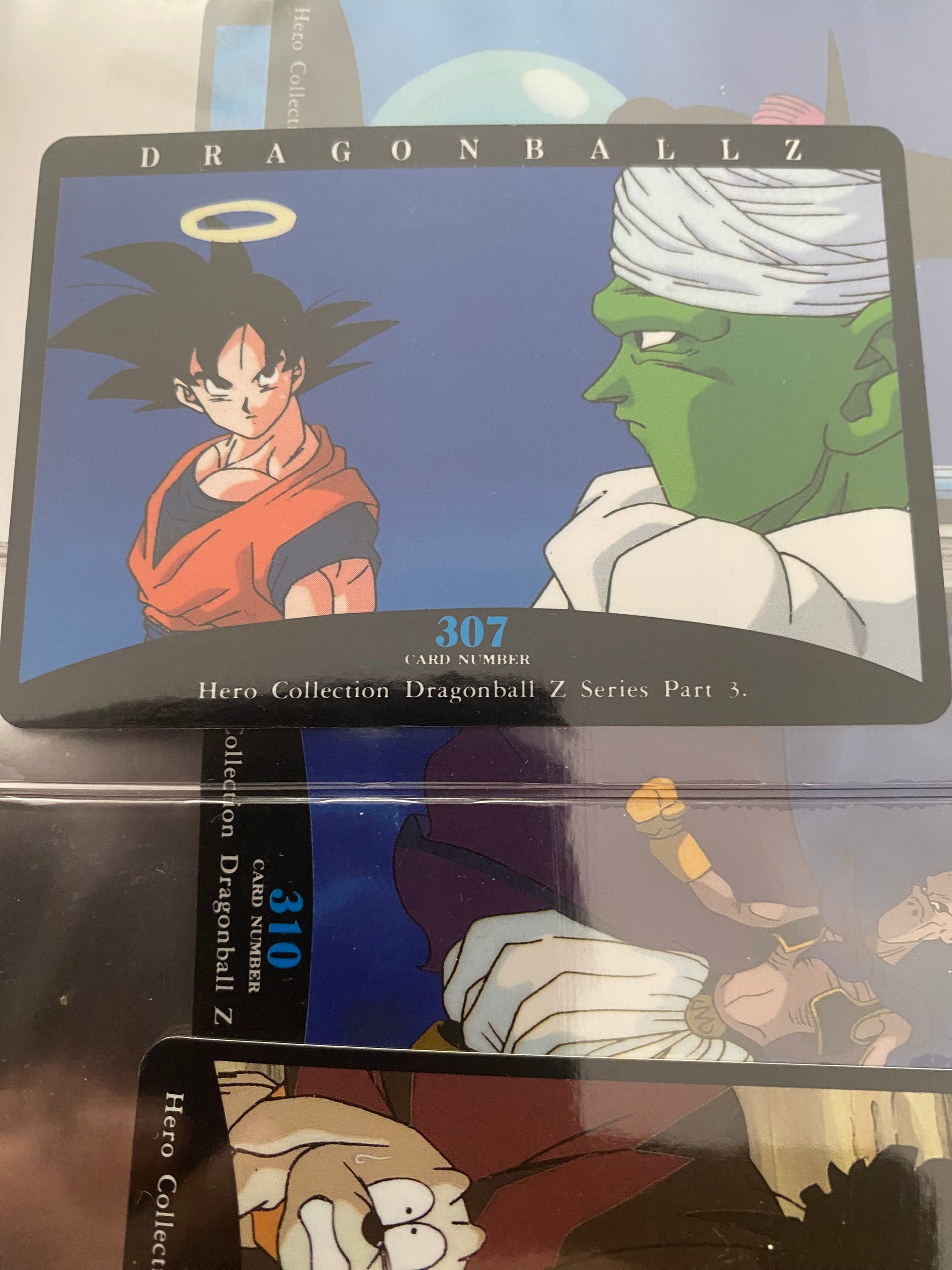 Dragon Ball Z part 3 cartes de collection numéro 307.308.312 Lot de 3