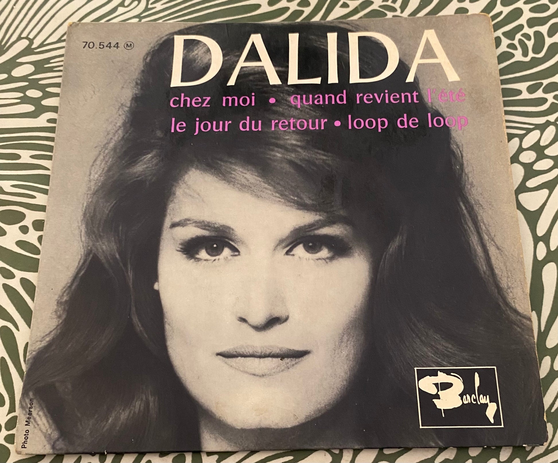 Disque vinyle 45 tours Dalida. Chez moi