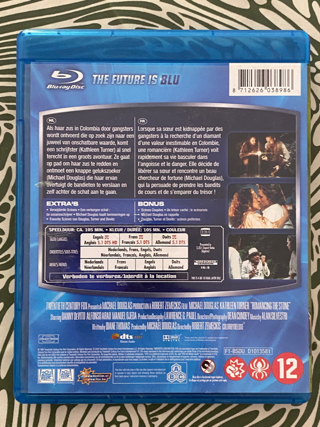 DVD film Blu-Ray. Romancing the Stone