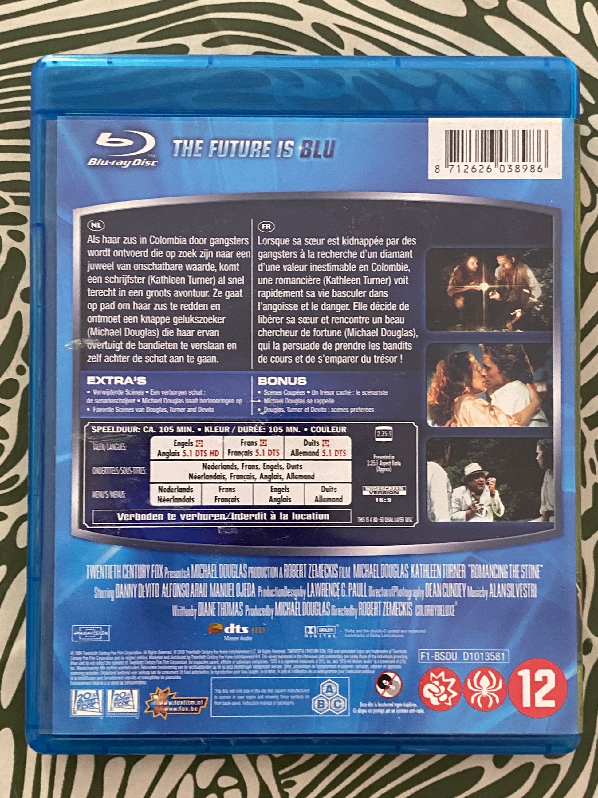 DVD film Blu-Ray. Romancing the Stone
