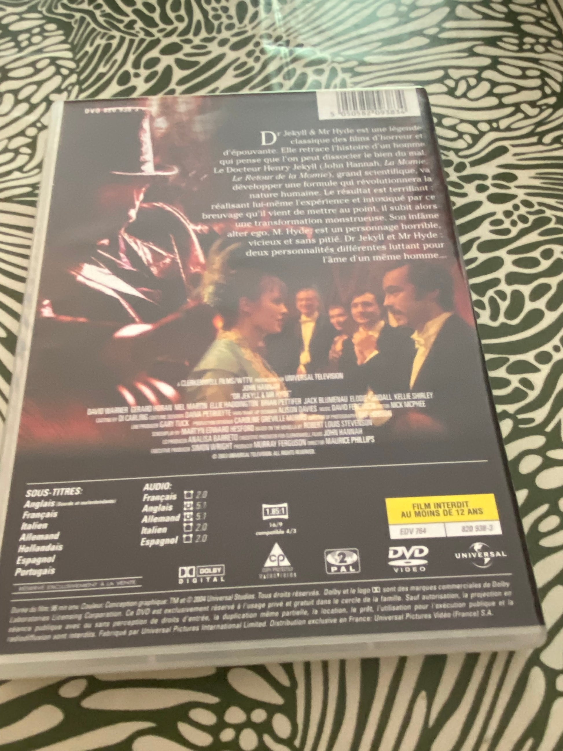 DVD film Dr Jekyll et MR Hyde