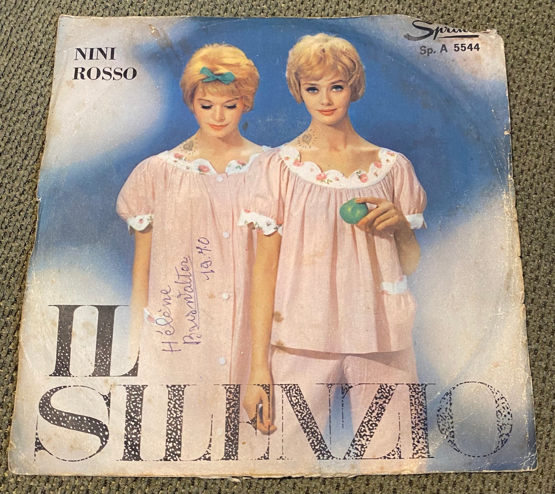 Disque vinyle Nini Rosso Dal Film Crimine A Due La Canzone. Ho Bisogno Di Te.