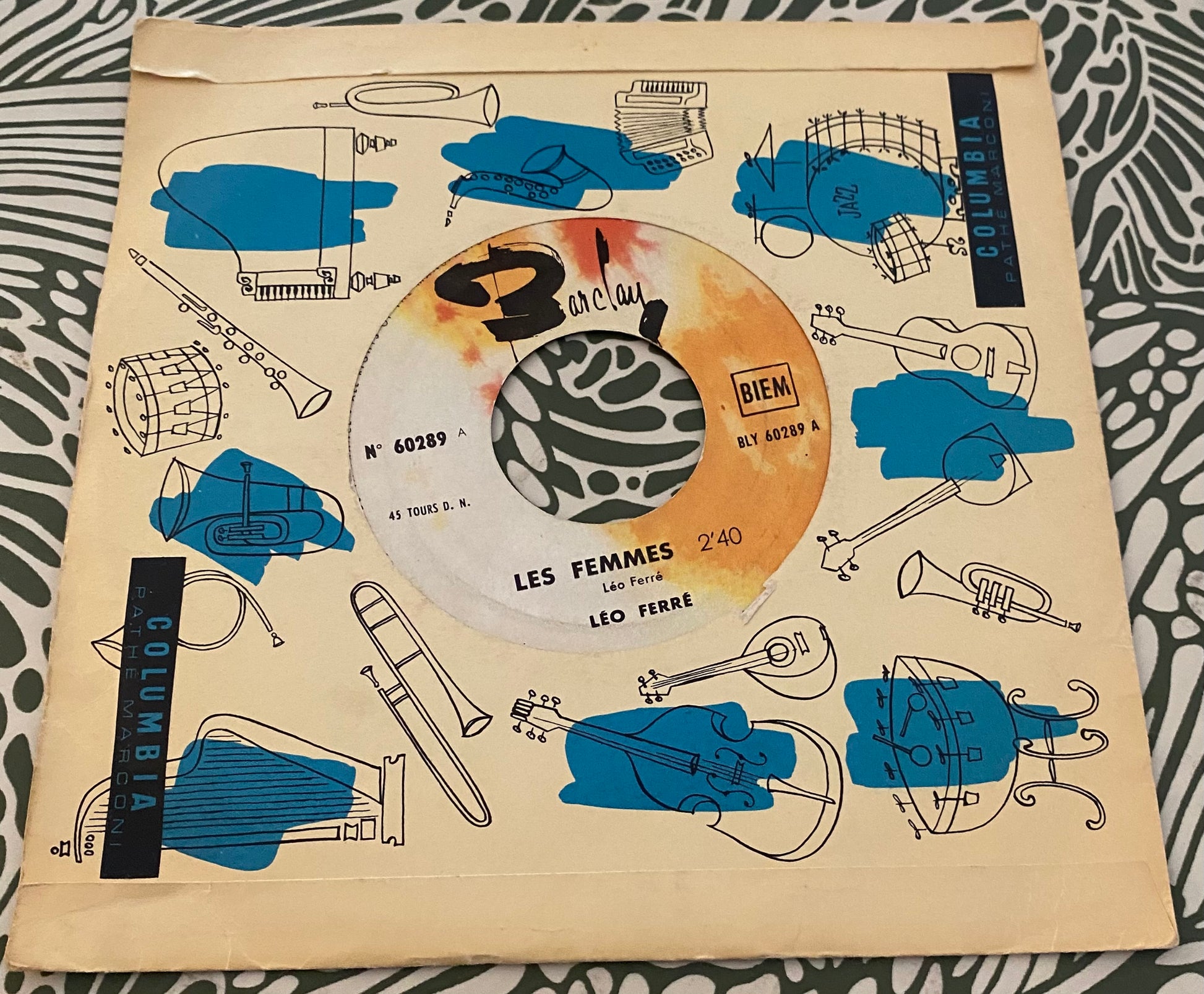 Disque vinyle 45 tours Léo Ferré. Les femmes