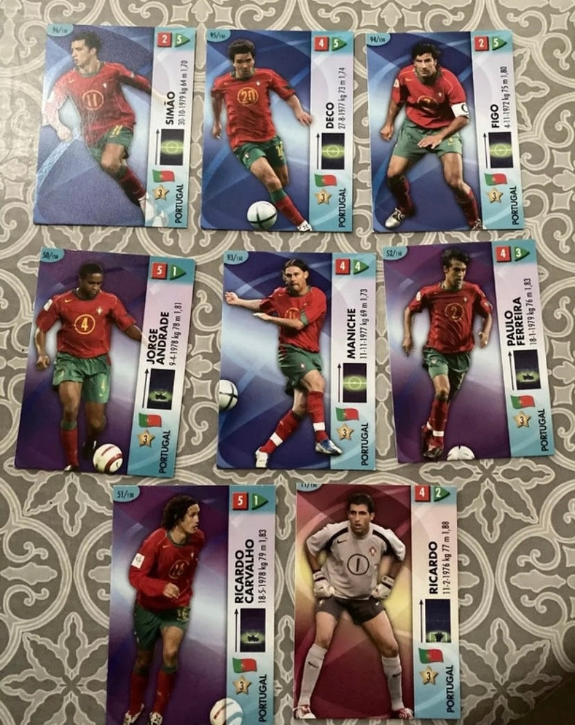 Images cartes football. Foot Goaaal! Panini Portugal Lot de 8