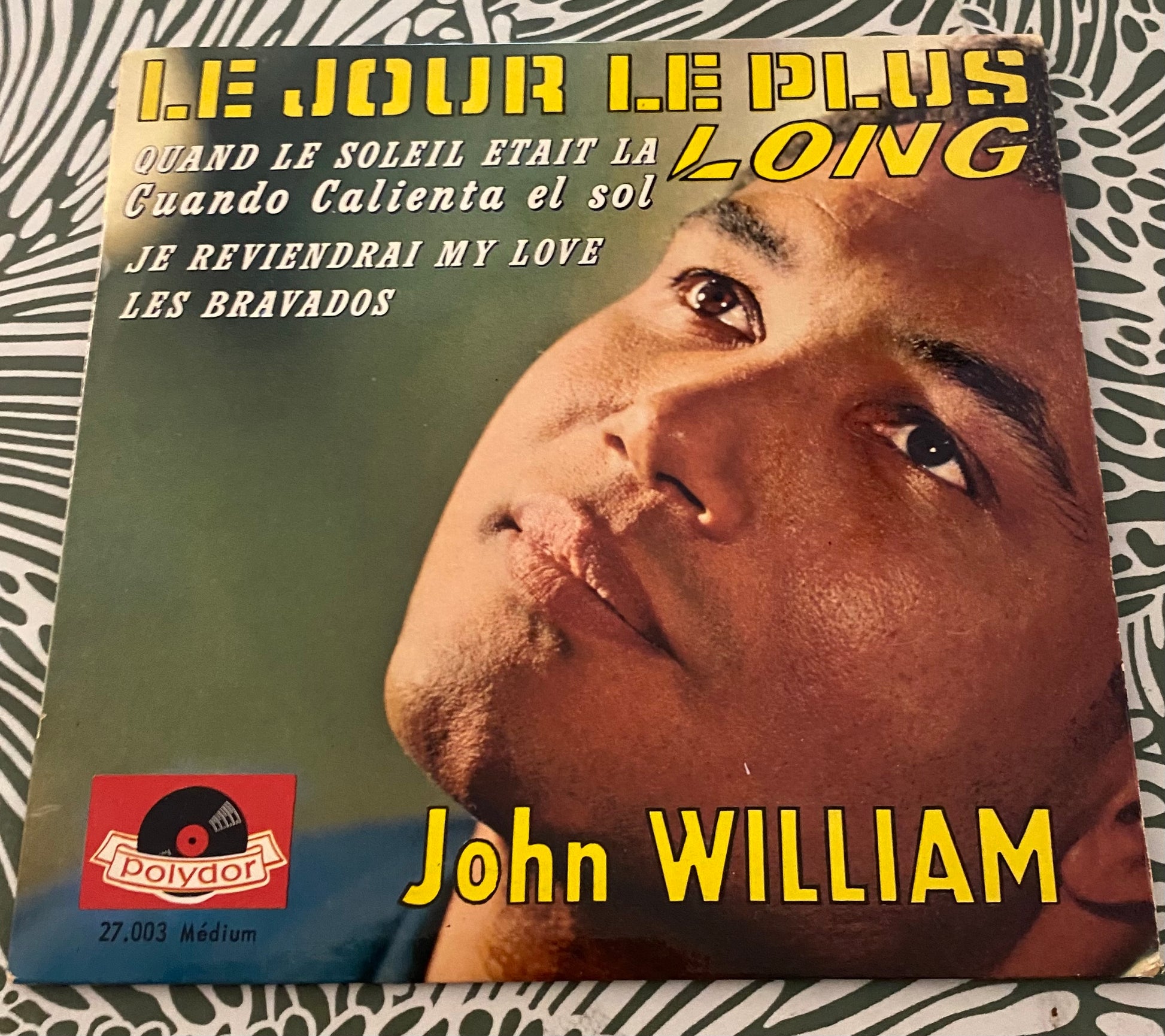 Disque vinyle 45 Tours John William. Le jour le plus long musique du film