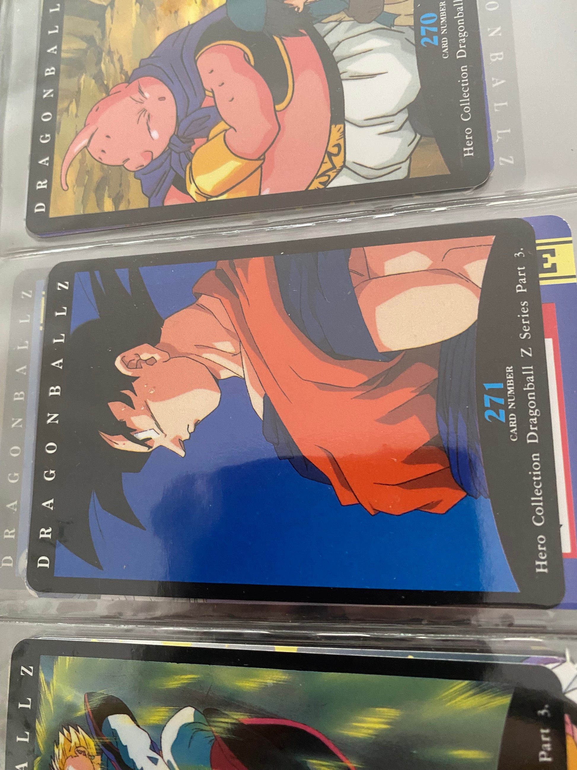 Dragon Ball Z part 3 cartes de collection numéro 270.271.272 Lot de 3