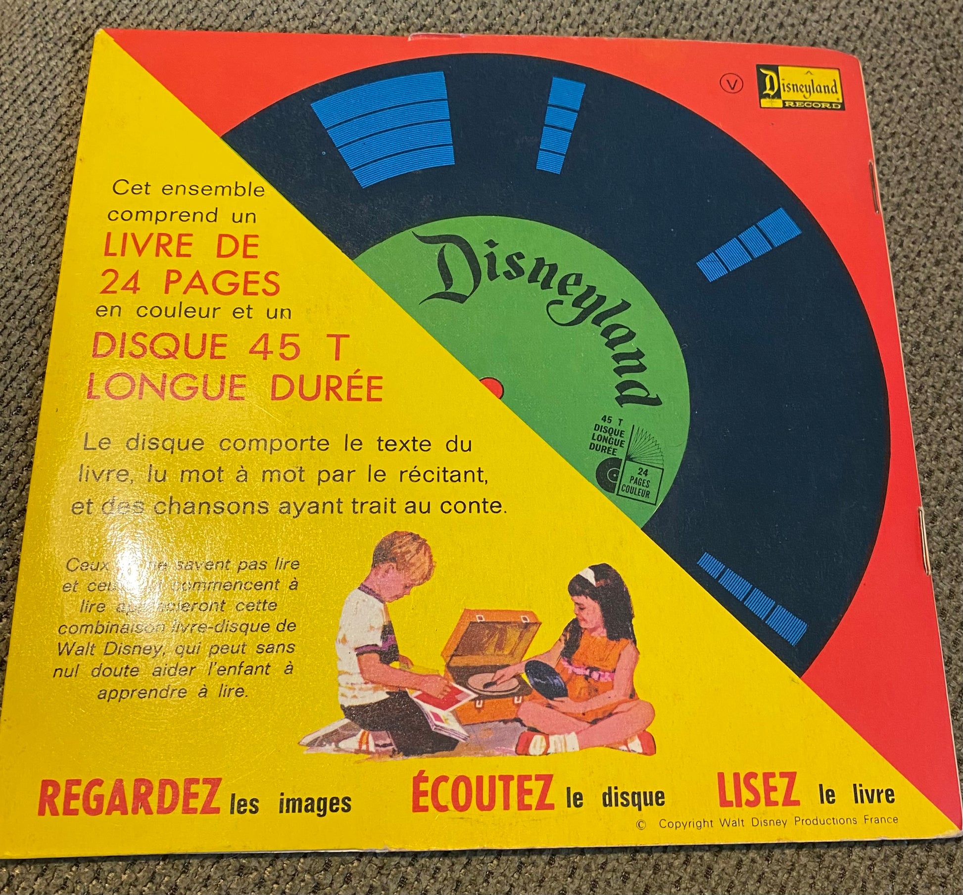 Livre disque Peter et Elliot le Dragon. Walt Disney