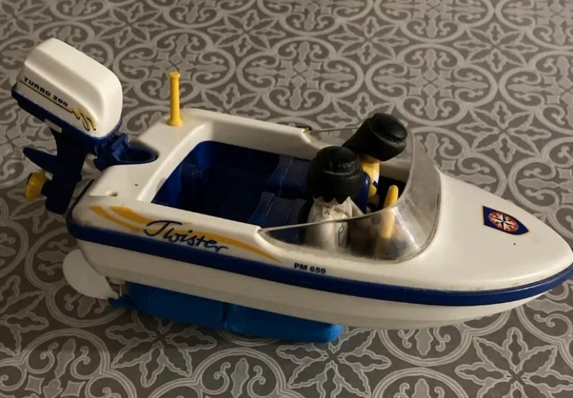 Playmobil bateau ancien Twister moteur turbo 200