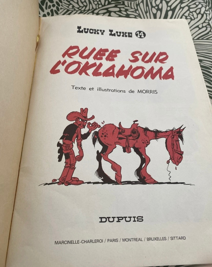 BD ancienne Lucky Luke Ruée sur L’Oklahoma. BD souple 1977