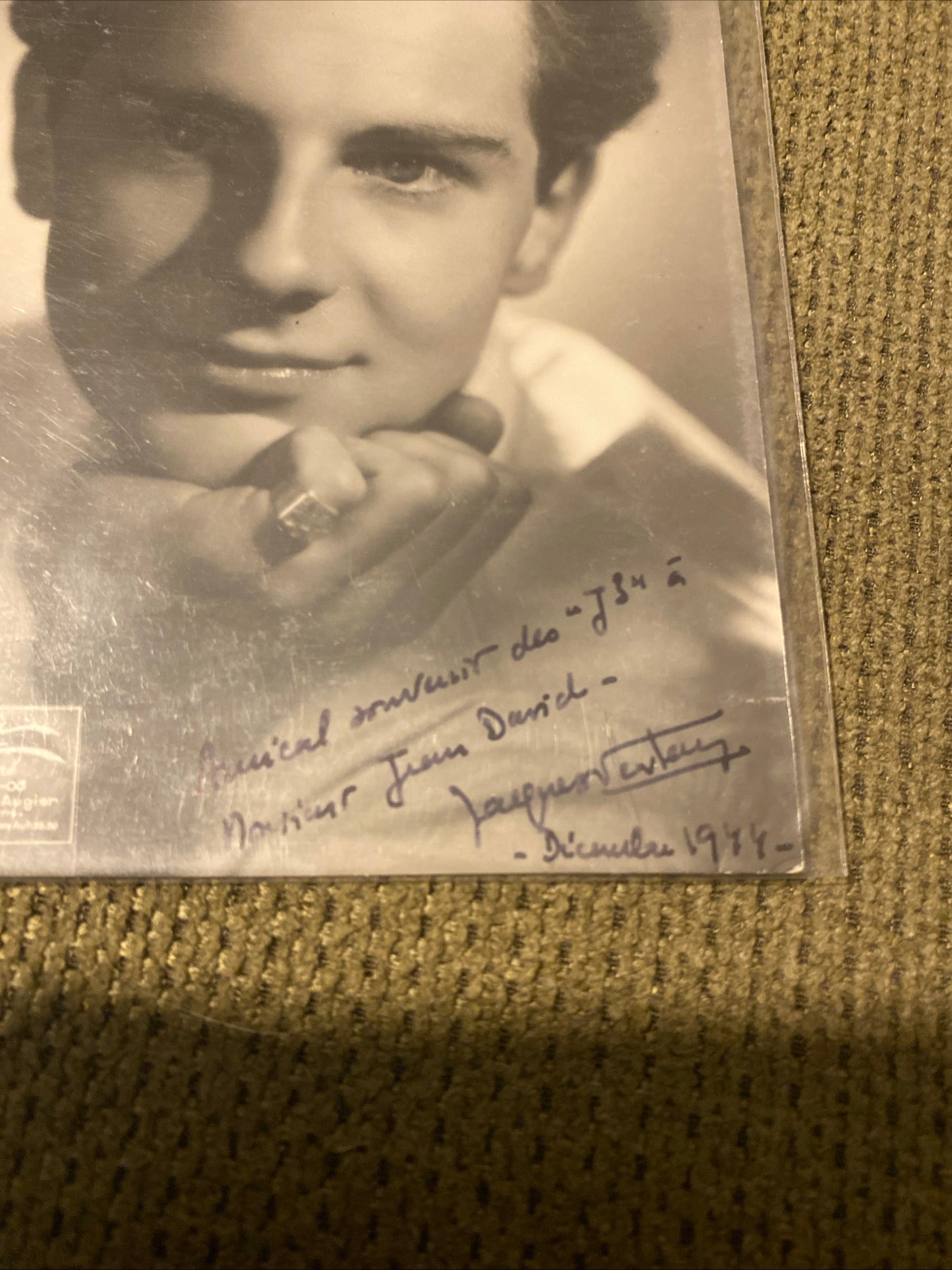 Carte postale carte promo dédicacée Jacques Vertan 1944