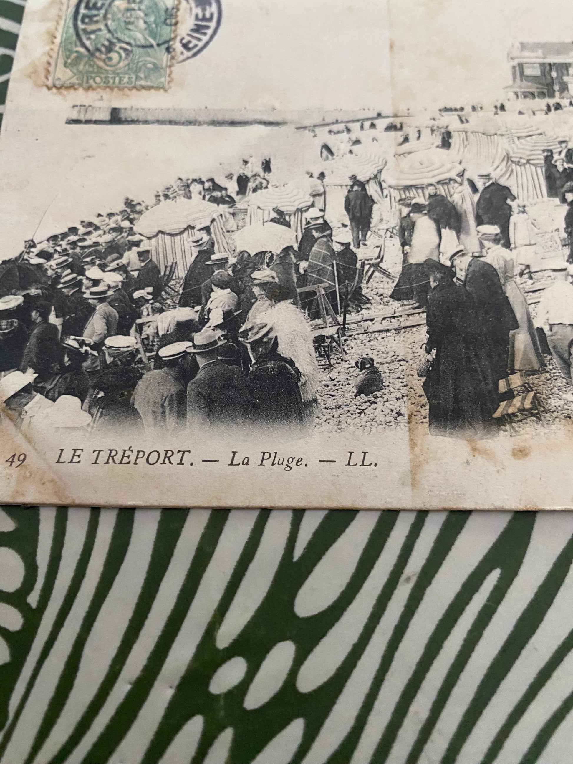 Carte postales ancienne Le Treport. La Plage. LL. 1906