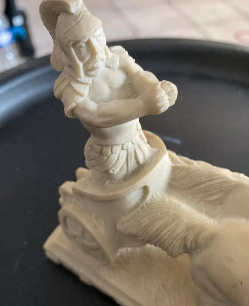 Figurine ancienne char charriot romain. Albâtre ?