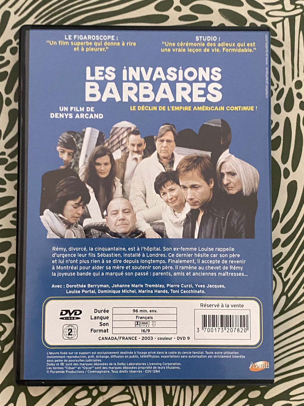 DVD film Les invasions Barbares