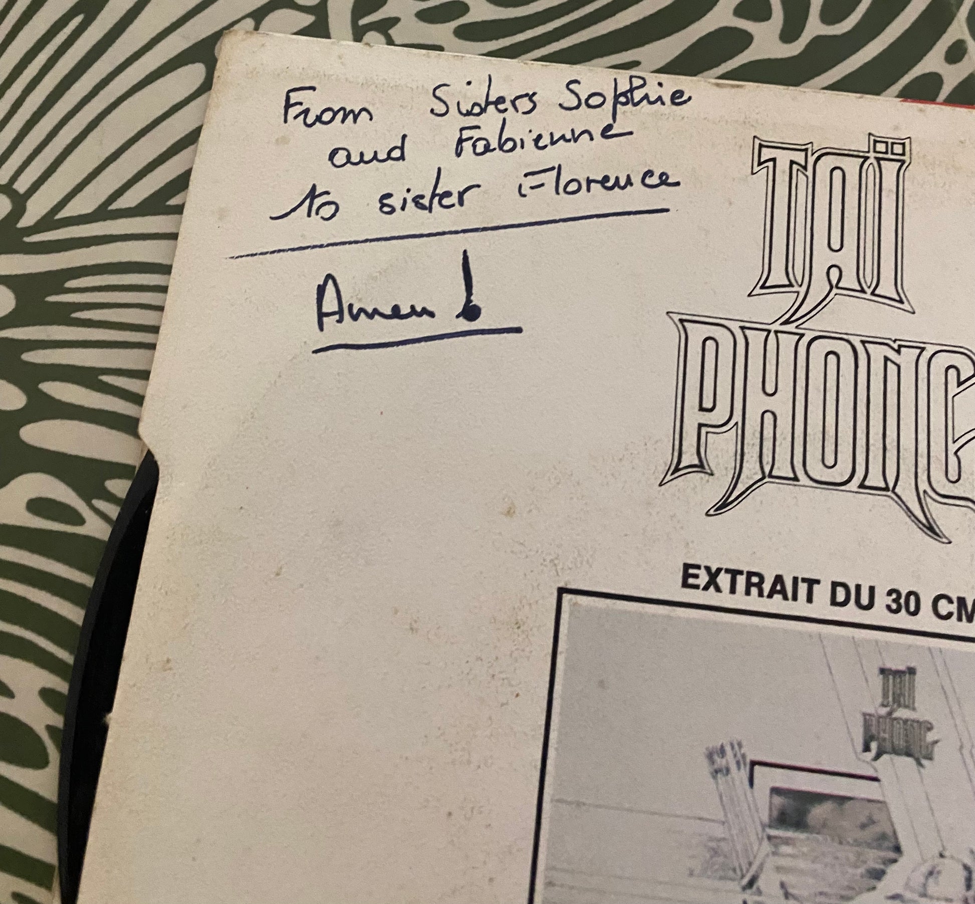 Disque vinyle 45 Tours Taï Phong. Sister jane