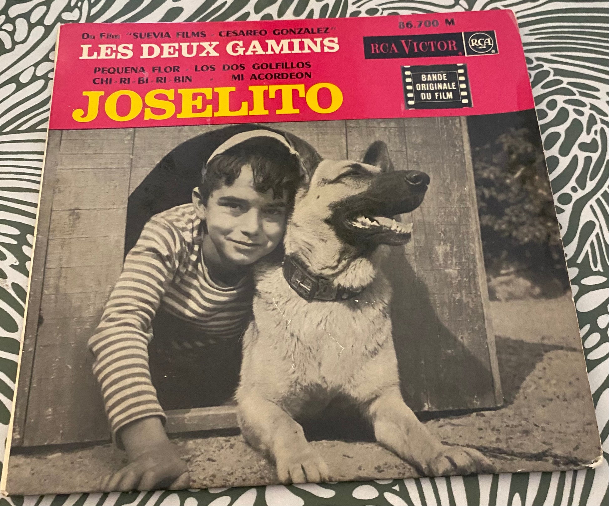 Disque vinyle 45 tours Joselito musique du film les deux gamins