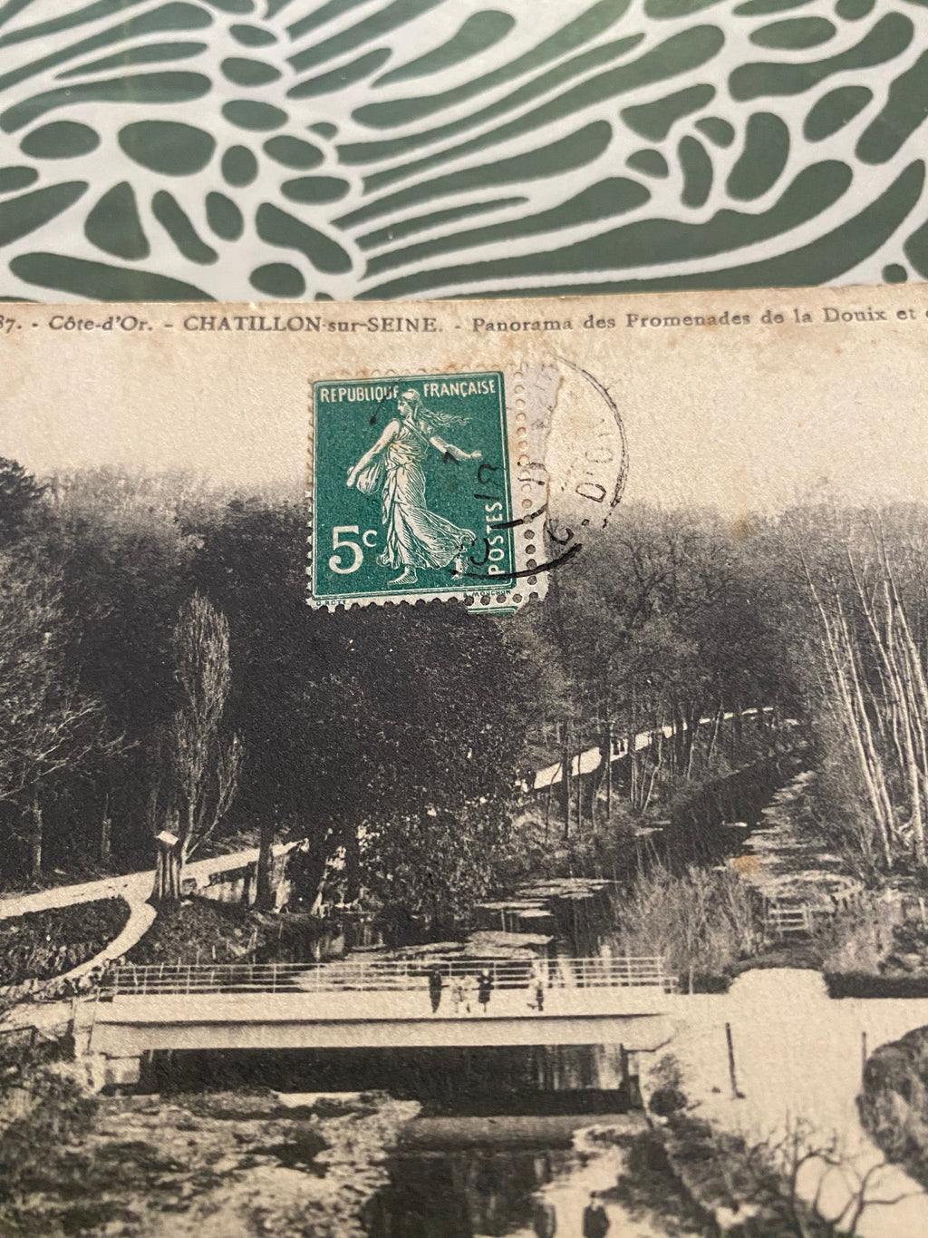 Carte postales ancienne Côte d’or. Chatillon sur seine. Panorama des promenades de la Douix