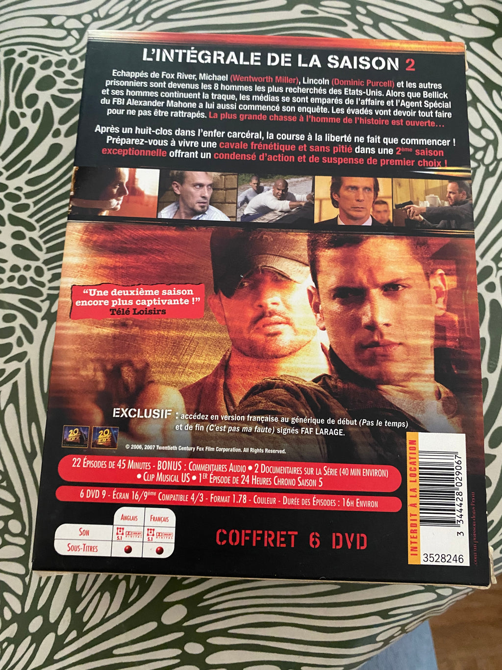 DVD coffret Prison Break saison 2. DVD x4