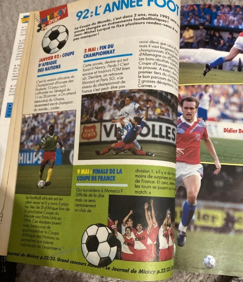 Bd ancienne le journal de Mickey numéro 2056. Spécial Foot. Platini
