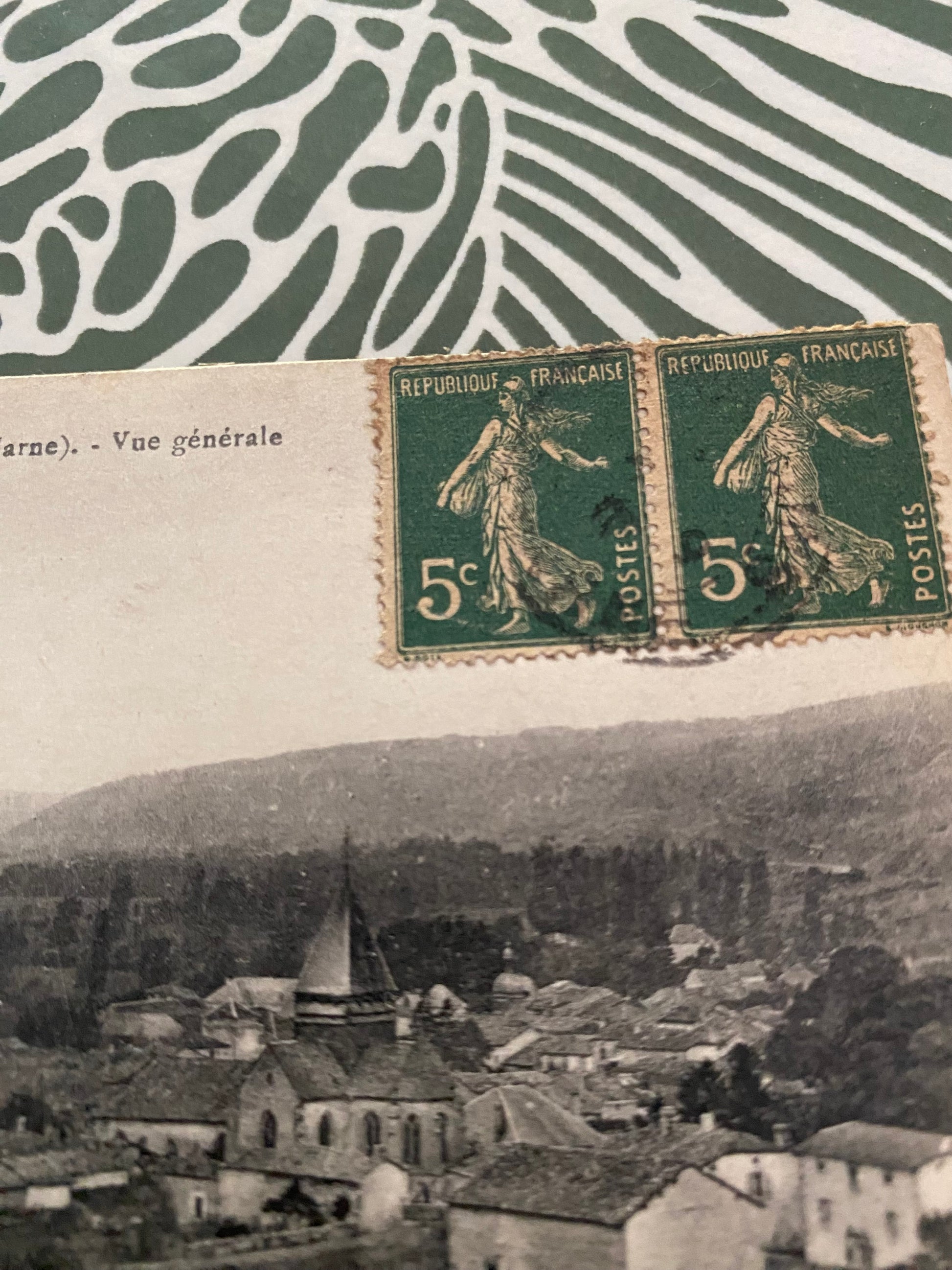 Carte postale ancienne Poissons haute Marne. Vue générale