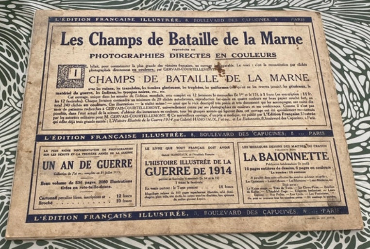 Revue ancienne les champs de bataille de la marne. Numéro 1 début 1900.