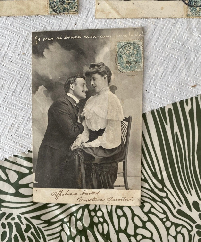 Cartes postales anciennes Fantasy couples Lot de 7 début 1900