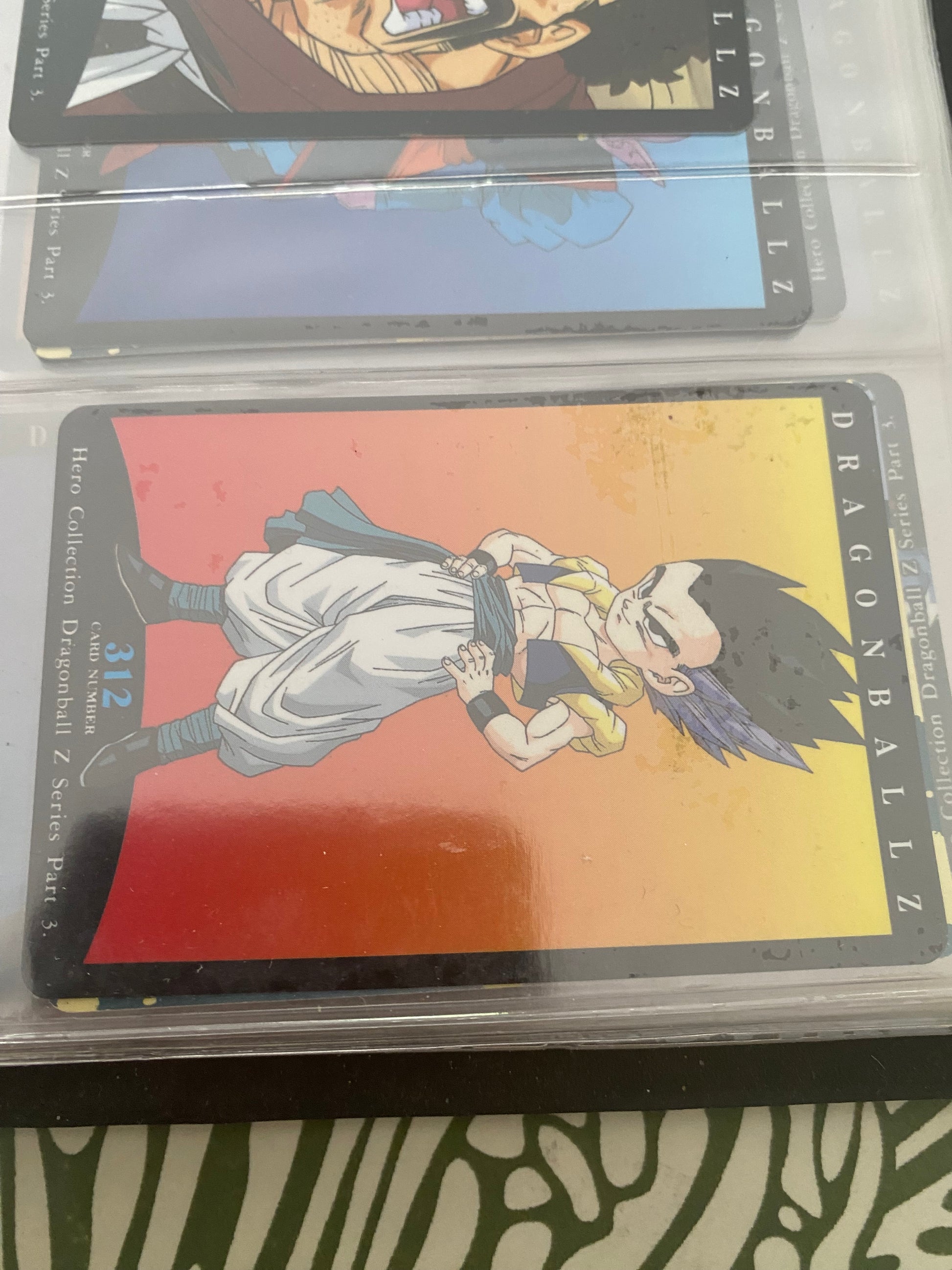 Dragon Ball Z part 3 cartes de collection numéro 307.308.312 Lot de 3