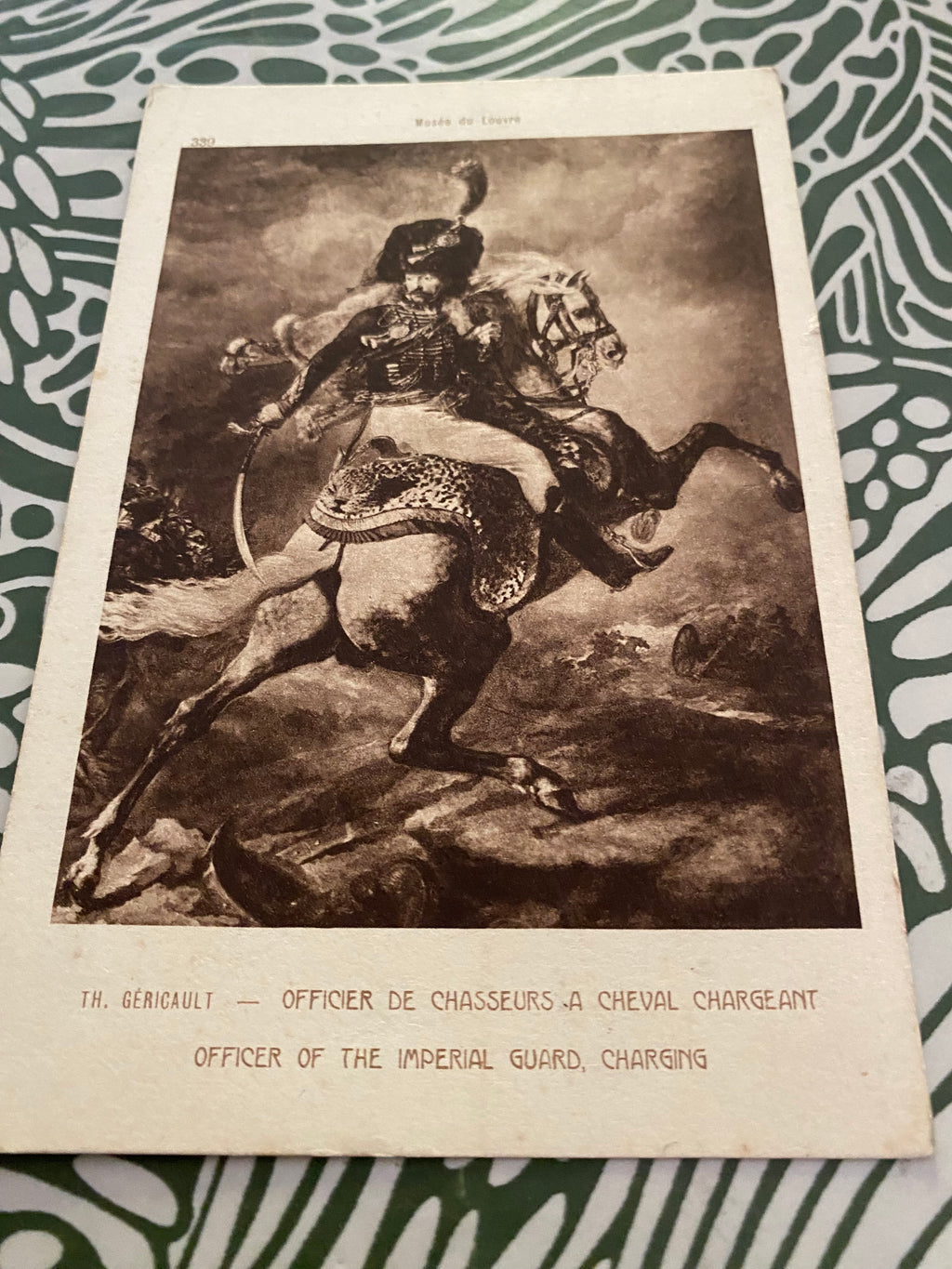 Carte postale Officier de chasseurs à cheval chargeant