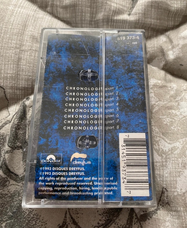 Cassette audio Jean Michel Jarre. Chronologie