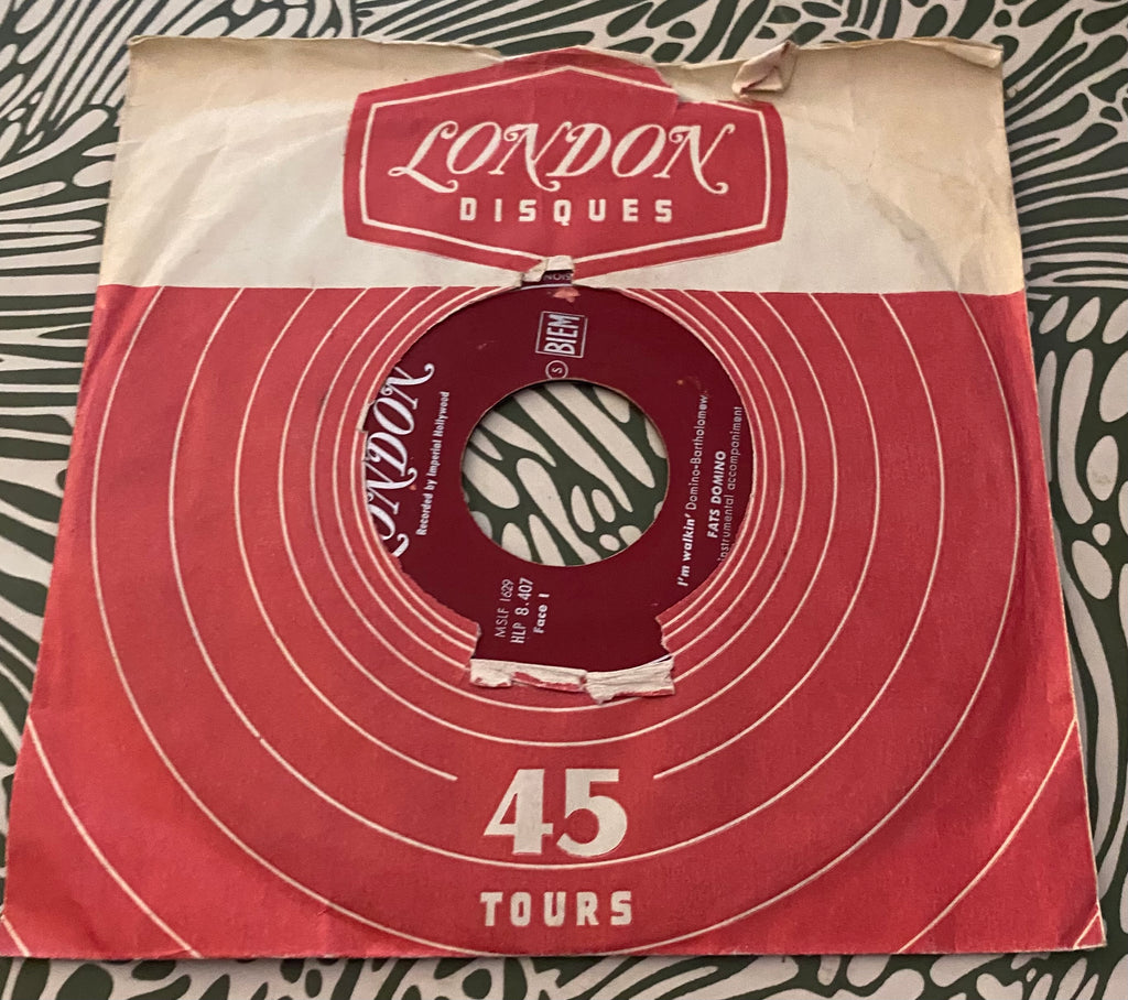 Disque vinyle 45 tours Fats Domino. I ´m Walkin