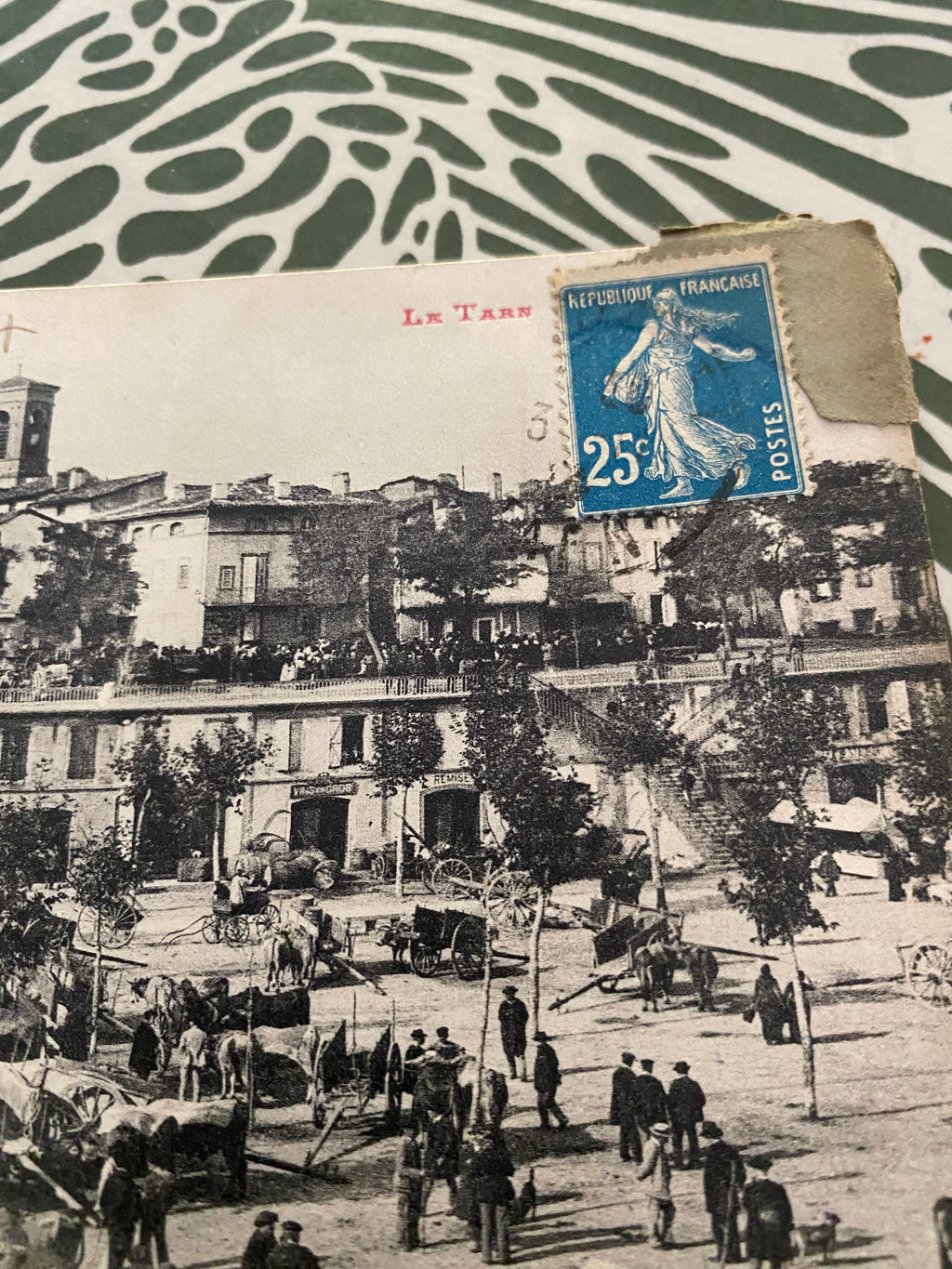 Carte postale ancienne Graulhet. Le Marché