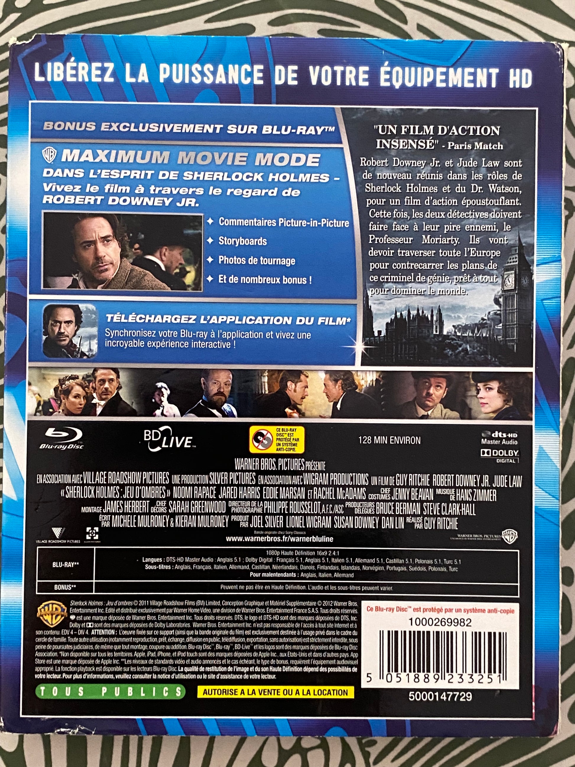 DVD film. Sherlock Holmes. Jeu d’ombres