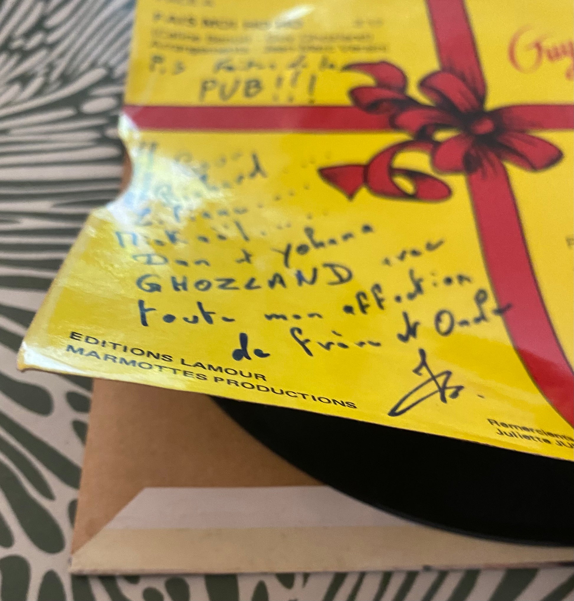 Disque vinyle 45 Tours Guy Ghozland Fais moi Ho! Ho! Dedicacé