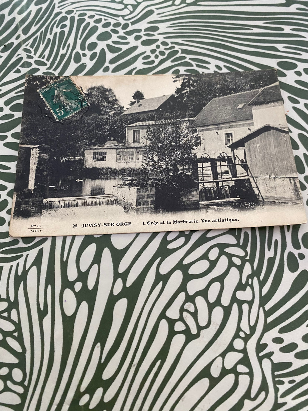 Carte postale ancienne Juvisy-Sur-Orge. L’Orge et la Marbrerie. Vue Artistique