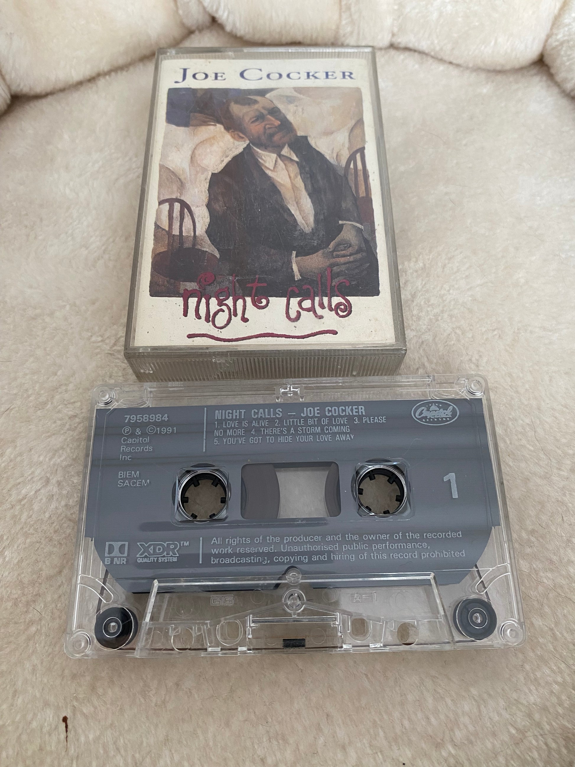 Cassette audio Joe Cocker. Night call