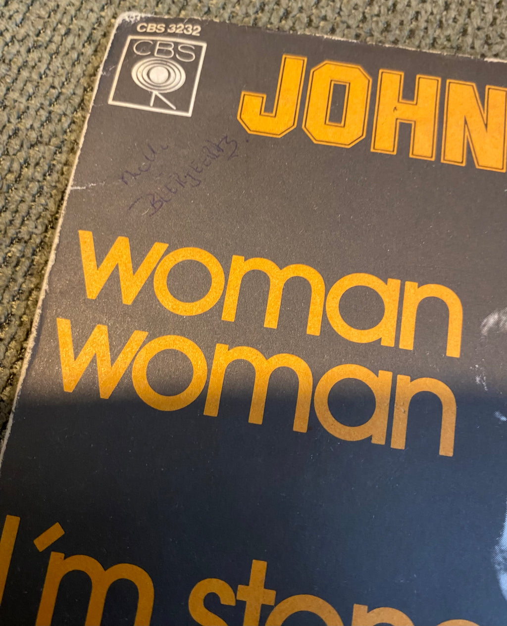 Disque vinyle 45 tours Johnny Mathis. Woman Woman