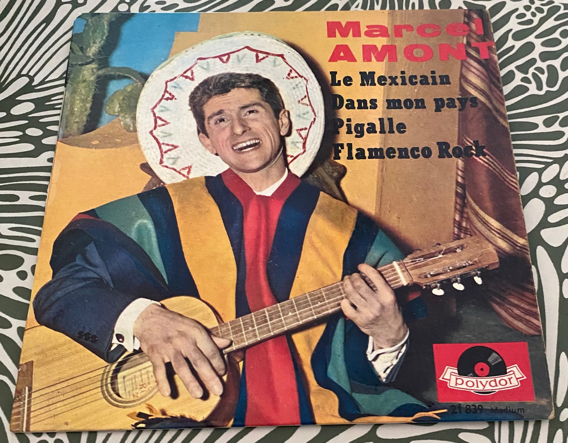 Disque vinyle 45 tours Marcel Amont. Le mexicain
